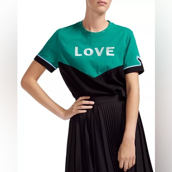 Maje Toevi Embroidered Love Tee - Picture 1 of 6